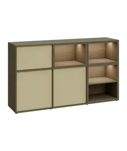 ERY D1844 P dolní modul, 2-dveřová/nika, 1000x1800x400, pravý, zelená